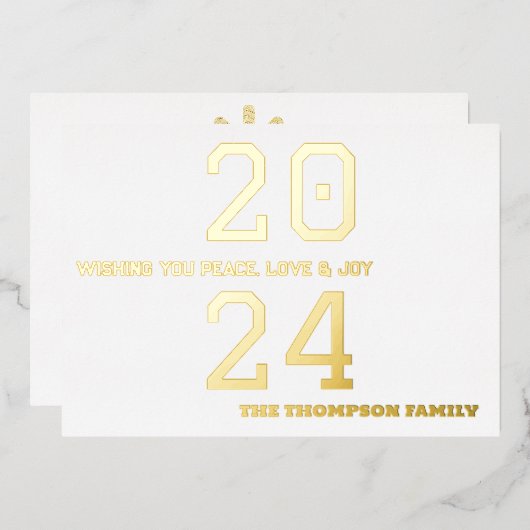 モダンミニマルエレガント 箔シーズンカード (正面/裏面)