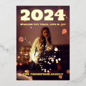 モダンミニマルエレガント 箔シーズンカード (正面)