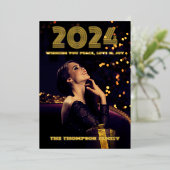 モダンミニマルエレガント 箔シーズンカード (立ち正面)