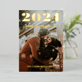 モダンミニマルエレガント 箔シーズンカード (立ち正面)