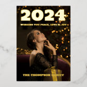 モダンミニマルエレガント 箔シーズンカード (正面)