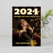 モダンミニマルエレガント 箔シーズンカード (立ち正面)