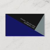 モダンミニマルエレガントGeometric Blue 名刺 (裏面)