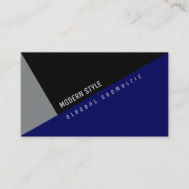 モダンミニマルエレガントGeometric Blue 名刺