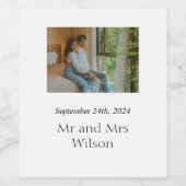 モダンミニマルエレガントPhoto Wine Labels ワインラベル (シングルラベル)