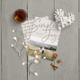 モダンミニマルエレガントscript holiday photo シーズンカード