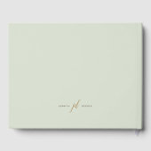 モダンミニマルエレガントScript Monogram結婚's ゲストブック (裏面)