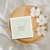 モダンミニマルエレガントScript Monogram結婚's スタンダードカクテルナプキン