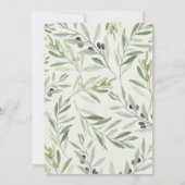 モダンミニマルオリーブの枝結婚葉 案内状 (裏面)