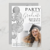 モダンミニマルオーバーレイ卒業 招待状 (正面/裏面)