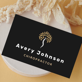 モダンミニマルカイロプラクターカイロプラクティック背 名刺