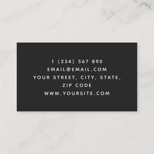 モダンミニマルカイロプラクターカイロプラクティック背 名刺 (裏面)