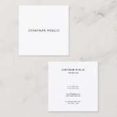 モダンミニマルカスタムテンプレート スクエア名刺 (正面/裏面)