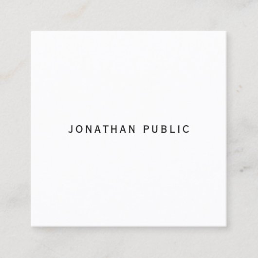 モダンミニマルカスタムテンプレート スクエア名刺 (正面)