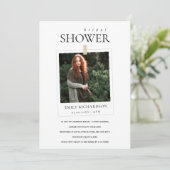 モダンミニマルカスタムブライダルシャワー招待状 サンキューカード (スタンド正面)