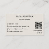 モダンミニマルカスタムプロフェッショナル 名刺 (裏面)