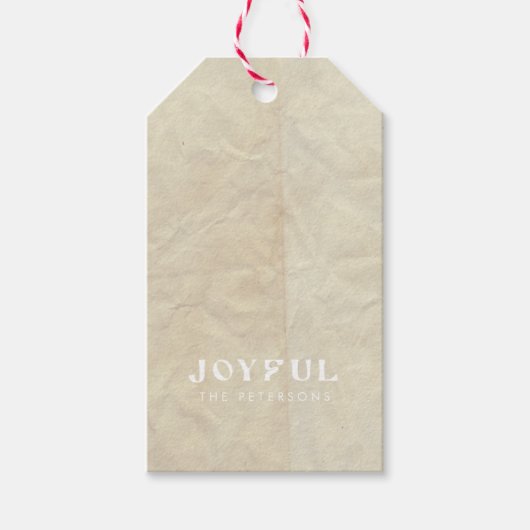 モダンミニマルカスタムラベル ギフトタグ (正面)