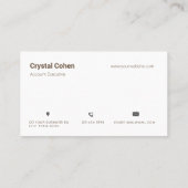 モダンミニマルカスタムロゴシンプルダークブラウン 名刺 (裏面)