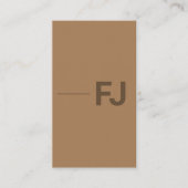 モダンミニマルカスタムロゴシンプルダークブラウン 名刺 (正面)