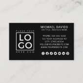 モダンミニマルカスタムロゴソーシャルメディアのアイコン 名刺 (正面)