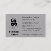 モダンミニマルカスタムLogo Gray名刺 名刺 (裏面)
