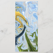 モダンミニマルカラフルお洒落結婚抽象芸術 メニュー (裏面)