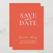 モダンミニマルカラフルオレン結婚ジュ 招待状 (正面/裏面)