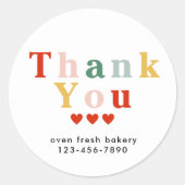 モダンミニマルカラフルベーカリー ラウンドシール (正面)