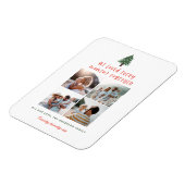 モダンミニマルカラフル家族のクリスマス マグネット (左側)