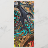 モダンミニマルカラフル芸術的結婚抽象芸術 メニュー (裏面)