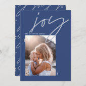 モダンミニマルカラフル1写真ホリデー シーズンカード (正面/裏面)