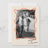 モダンミニマルカラフル |ベージュ結婚ズ 招待状 (裏面)