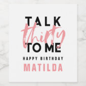 モダンミニマルガーリータイポグラフィ30位 ワインラベル (シングルラベル)