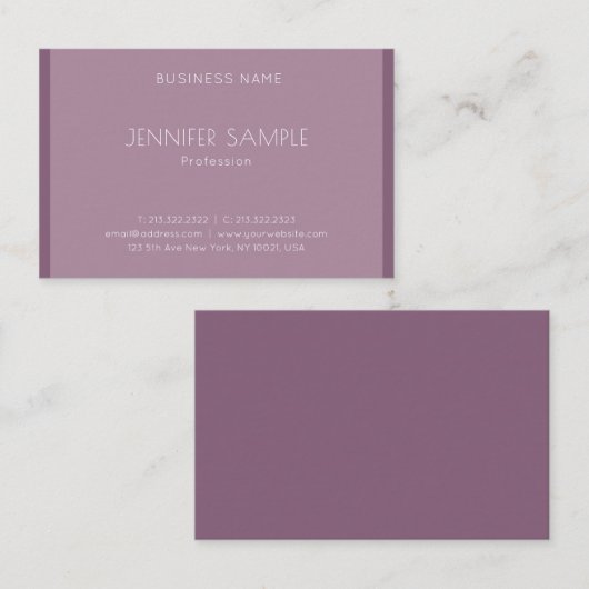 モダンミニマルクリエイティブプレーンプロフェッショナルデザイン 名刺 (正面/裏面)