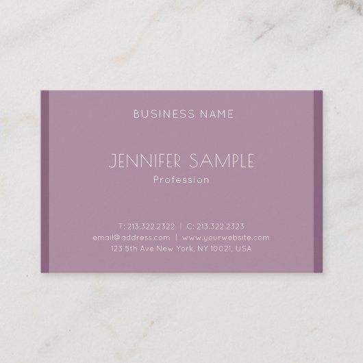 モダンミニマルクリエイティブプレーンプロフェッショナルデザイン 名刺 (正面)