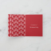 モダンミニマルクリスマスの素朴な赤数々のい1枚 シーズンカード (内部)