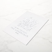 モダンミニマルクリスマスエレガント青 箔シーズンカード (回転した状態)