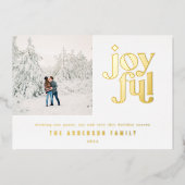 モダンミニマルクリスマスフォイル 箔シーズンカード (正面)