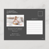 モダンミニマルクリスマス数々の飾り シーズンポストカード (裏面)