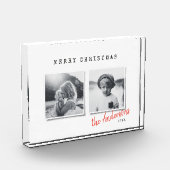 モダンミニマルクリスマス2写真ファミリーホリデー フォトブロック (左)