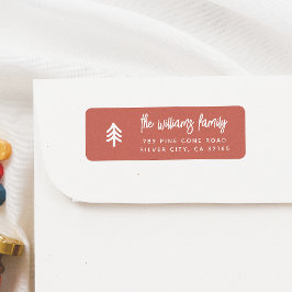 モダンミニマルクリスマス・ツリー・ファミリー名Red ラベル