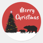 モダンミニマルクリスマス ラウンドシール (正面)