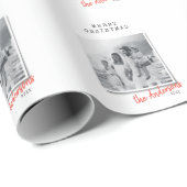 モダンミニマルクリスマス・ヴィンテージ・ファミリーの写真 ラッピングペーパー (ロールコーナー)