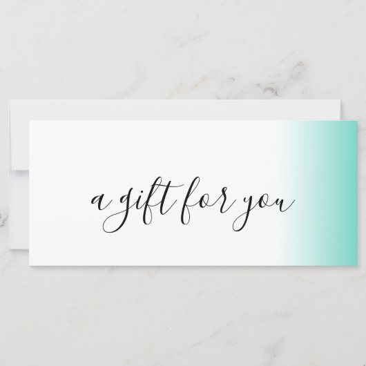 モダンミニマルグラディエント・ミント・ホワイト・メイク (正面)