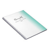 モダンミニマルグラディエント・ミント・ホワイト・メイク ノートブック (右側)