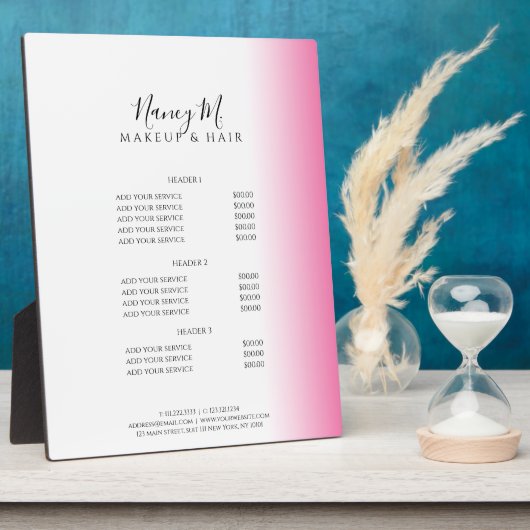 モダンミニマルグラデーション白化粧 フォトプラーク (側面)