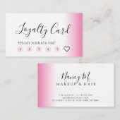 モダンミニマルグラデーション白化粧 ロイヤリティカード (正面/裏面)