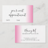 モダンミニマルグラデーション白化粧 予約カード (正面/裏面)