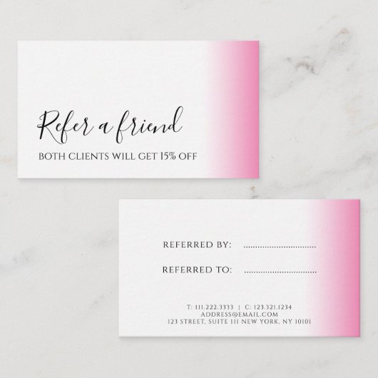 モダンミニマルグラデーション白化粧 紹介カード (正面/裏面)