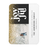 モダンミニマルグラフィックと金ゴールド マグネット (縦)